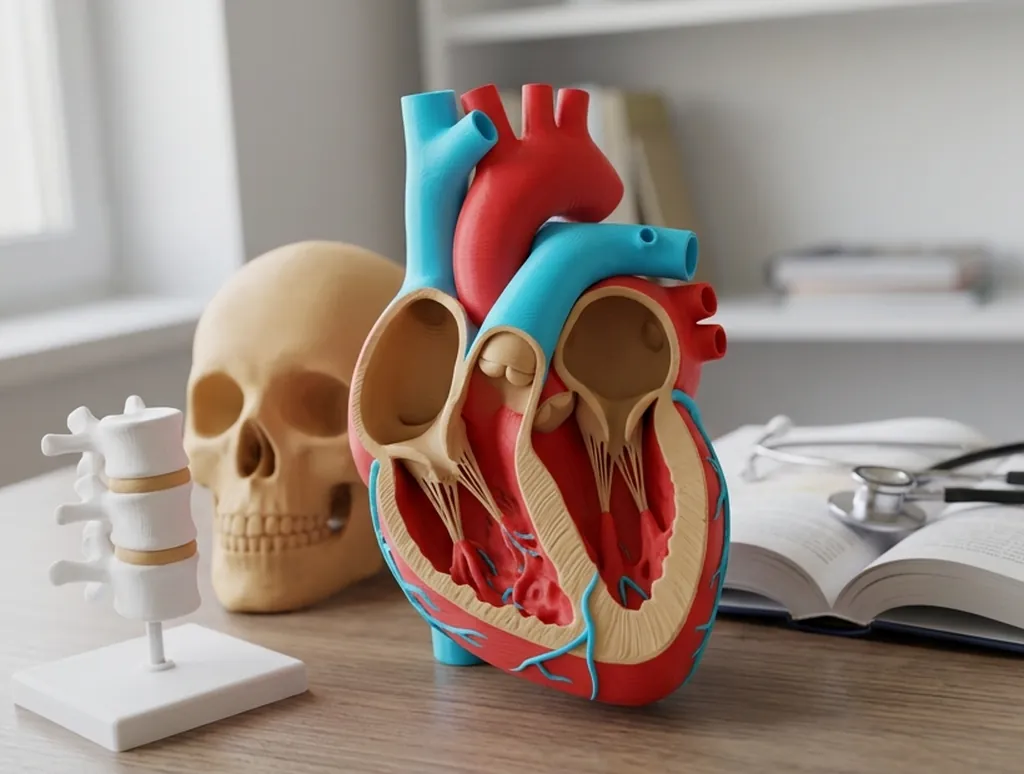 Concept render of a 3D-printed anatomy models for medical students