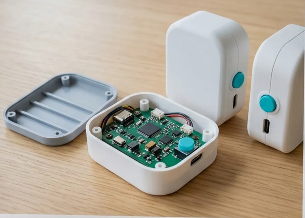 Concept render of a 3D-printed product prototype