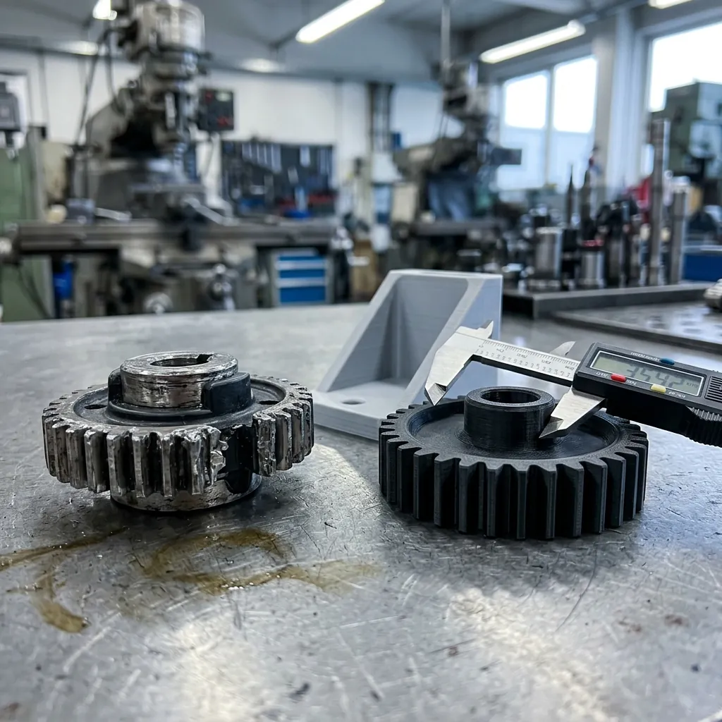 Concept render of a 3D-printed machine spare parts