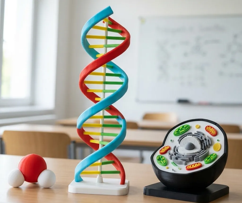 Concept render of a 3D-printed science teaching models
