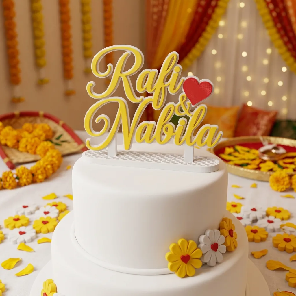 Concept render of a 3D-printed wedding & event keepsakes